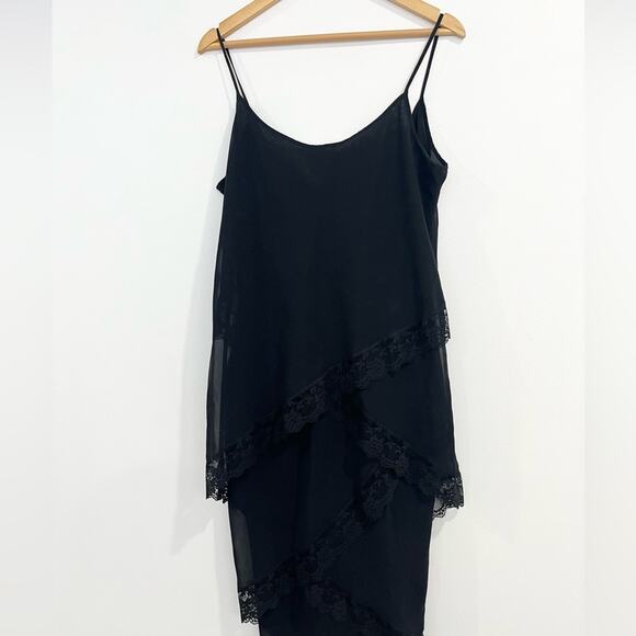 Victorias Secret Collection Black Tiered Lace L Y2k Witchy Whimsigoth Fairy Core - Picture 4 of 9